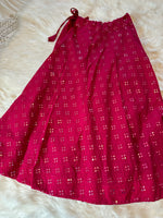 Load image into Gallery viewer, Designer Mirrorwork Skirt - Hot Pink
