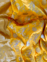 Load image into Gallery viewer, Banarasi Silk Saree - Marigold Yellow
