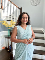 Load image into Gallery viewer, Pre Stitch Designer Cocktail Saree - A
