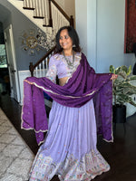 Load image into Gallery viewer, Jharokha Designer Silk Skirt Set

