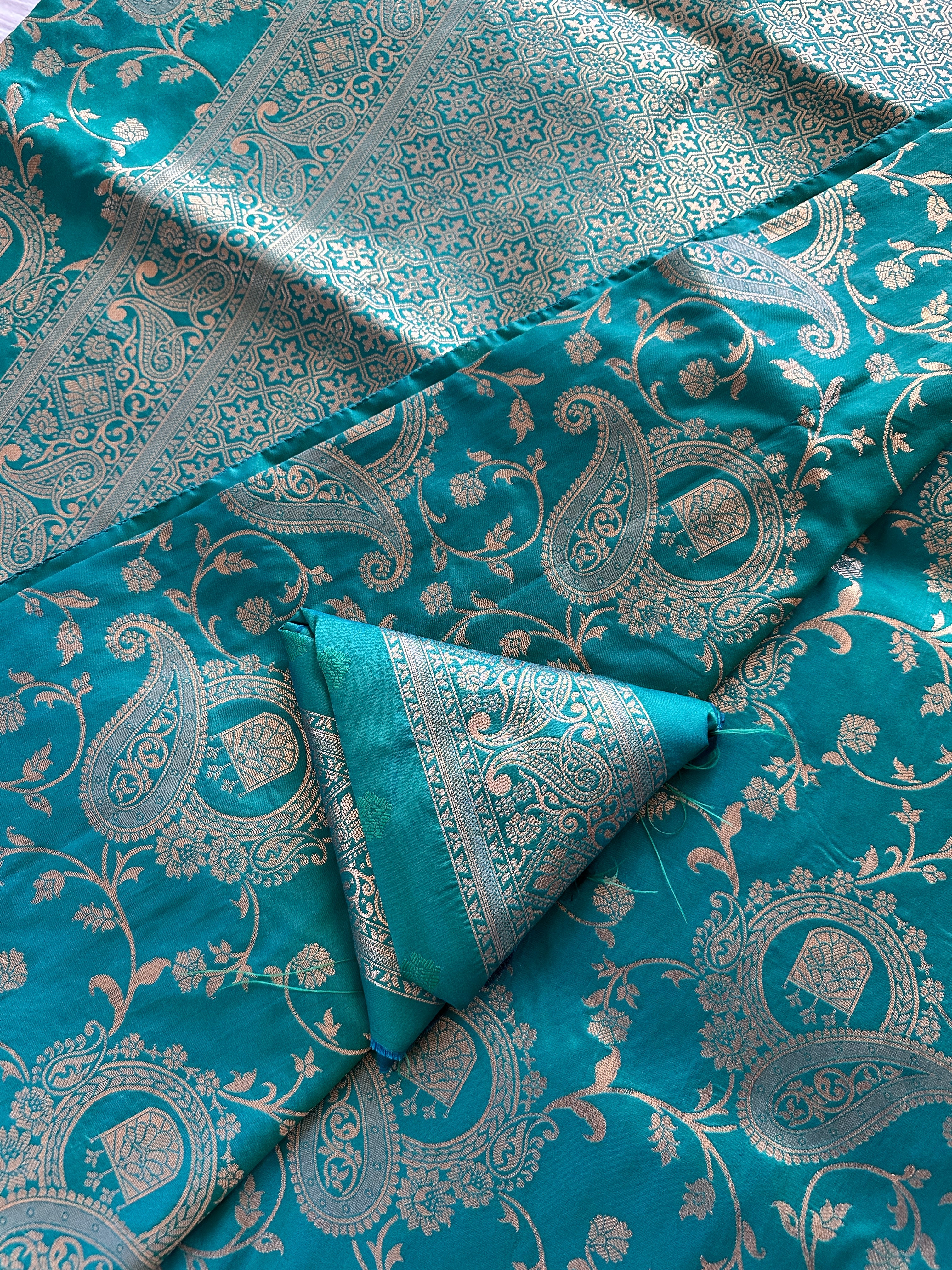 Banarasi Silk Saree - Teal