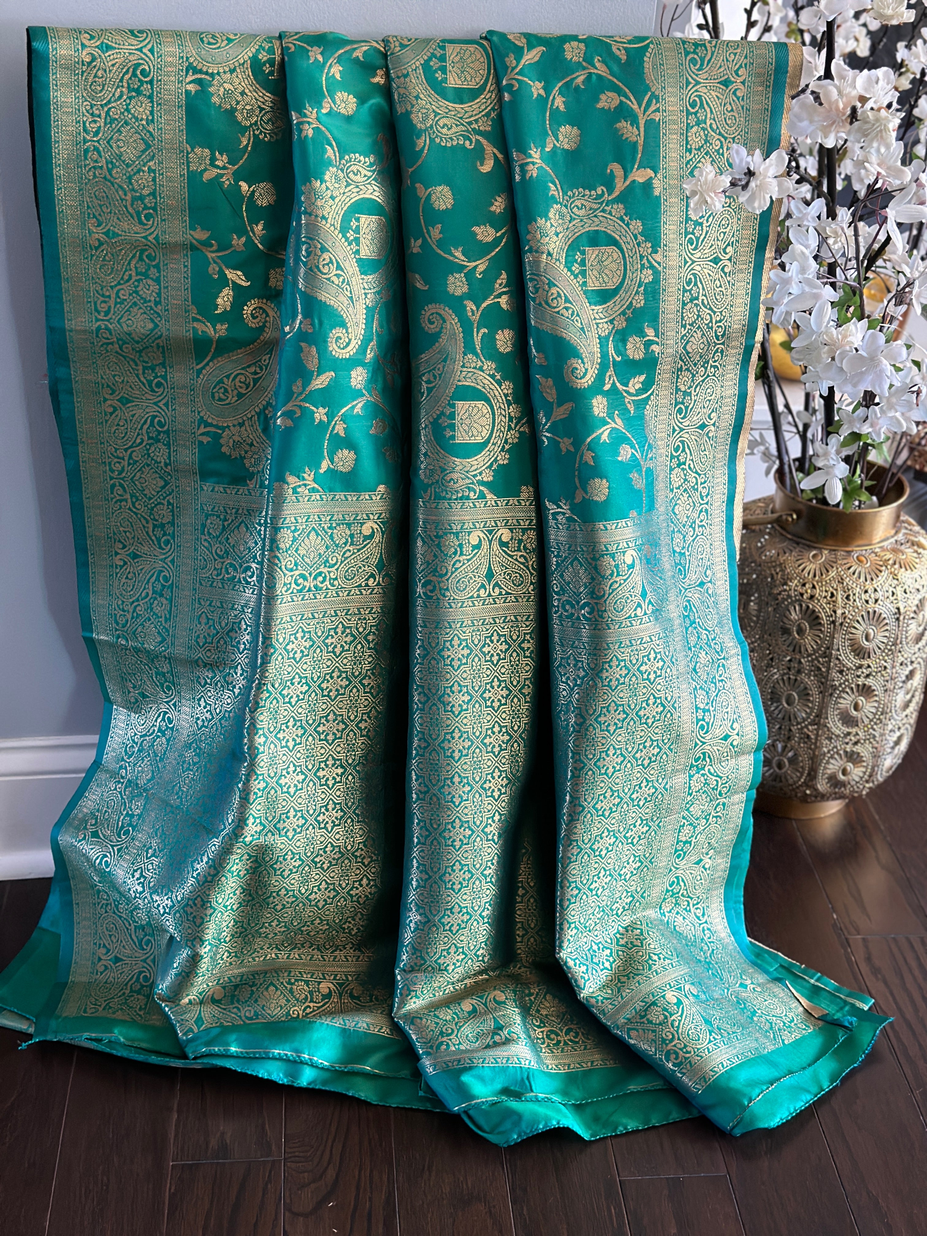 Banarasi Silk Saree - Teal