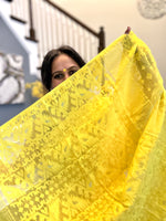 Load image into Gallery viewer, Jamdani Woven Saree - Yellow
