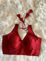 Load image into Gallery viewer, Plain Silk Blouse - Red
