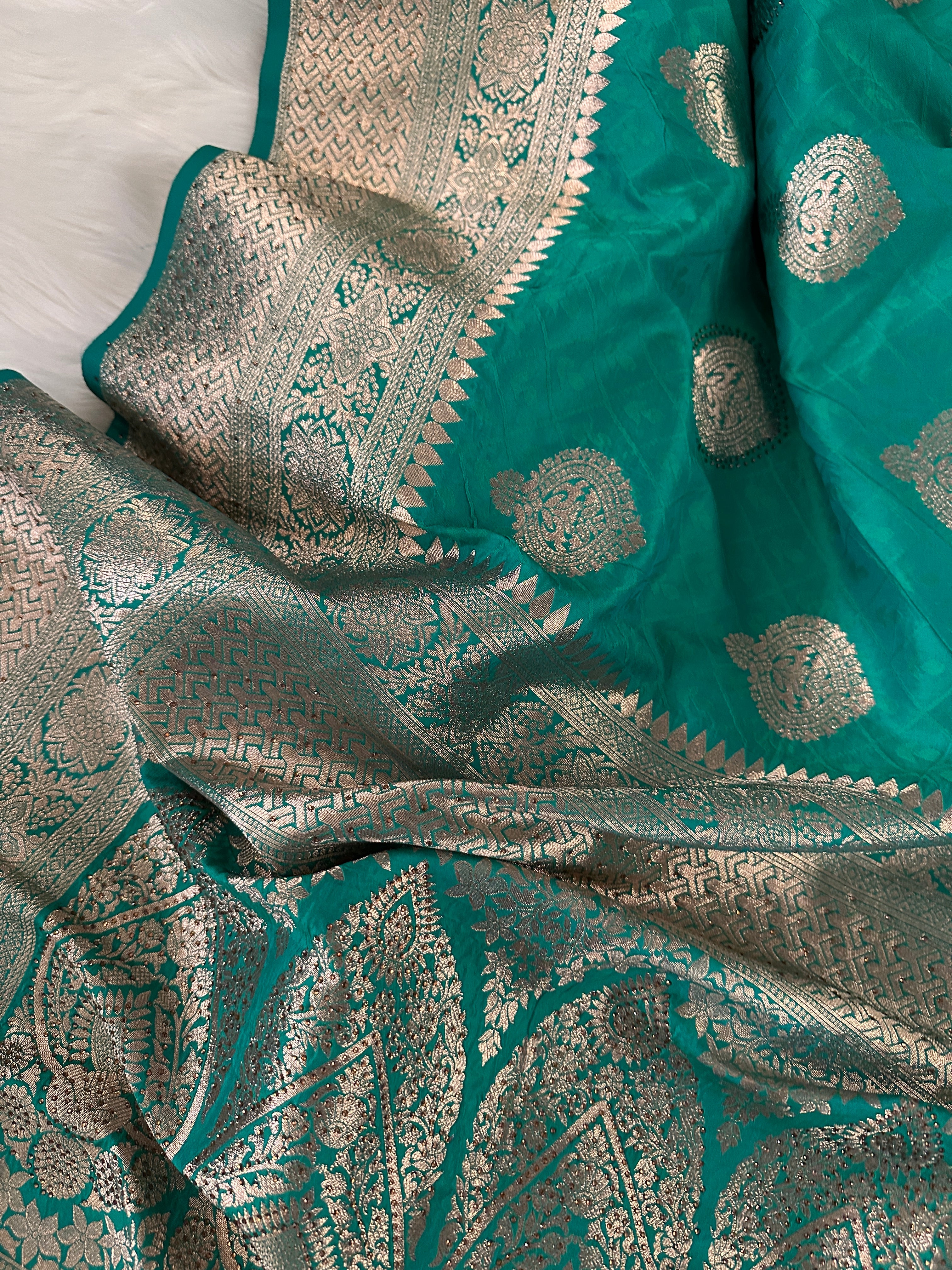 Banarasi Rhinestone Saree