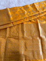 Load image into Gallery viewer, Banarasi Silk Saree - Marigold Yellow
