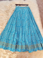 Load image into Gallery viewer, Leheriya Extra Flair Skirt - Turquoise
