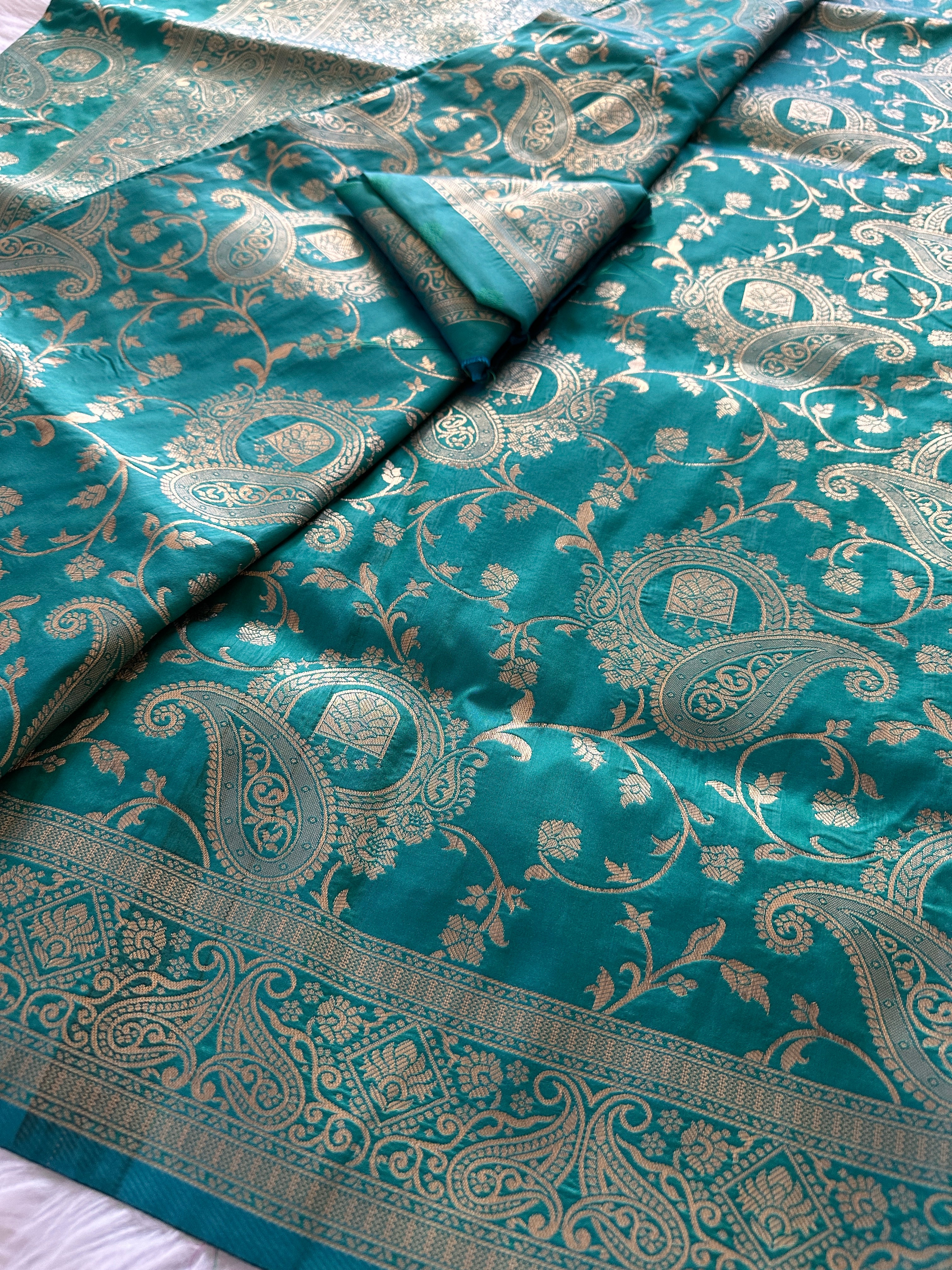 Banarasi Silk Saree - Teal