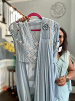 Load image into Gallery viewer, Pre Stitch Designer Cocktail Saree - C
