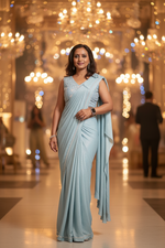 Load image into Gallery viewer, Pre Stitch Designer Cocktail Saree - C
