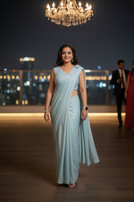 Load image into Gallery viewer, Pre Stitch Designer Cocktail Saree - C
