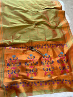 Load image into Gallery viewer, Designer Paithani Saree - Sage Green Dual Tone
