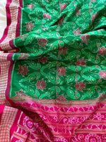 Load image into Gallery viewer, Ikkat Silk Saree - Heritage Handloom Edition
