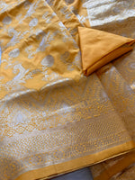 Load image into Gallery viewer, Banarasi Silk Saree - Marigold Yellow

