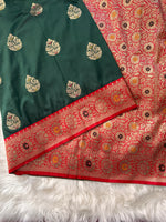 Load image into Gallery viewer, Banarasi Semi Silk Saree - Green
