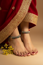 Load image into Gallery viewer, Antique German Silver Anklets
