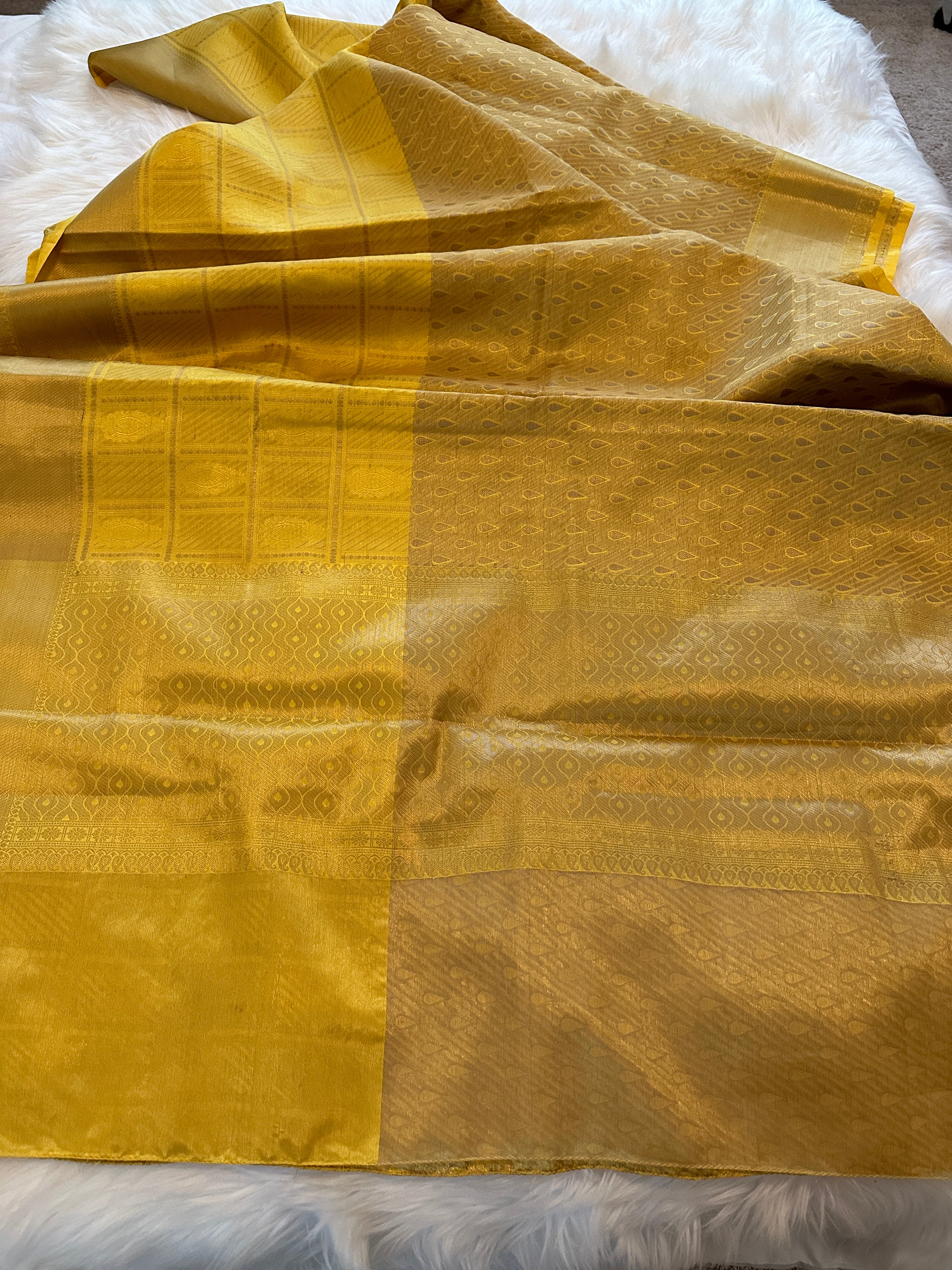 Silk Woven Gold & Yellow Saree