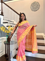Load image into Gallery viewer, Jamdani Woven Saree - Blush-Yellow
