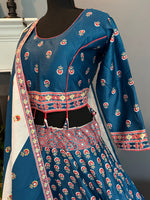 Load image into Gallery viewer, Digital Print Mirrorwork Silk Skirt Set 1
