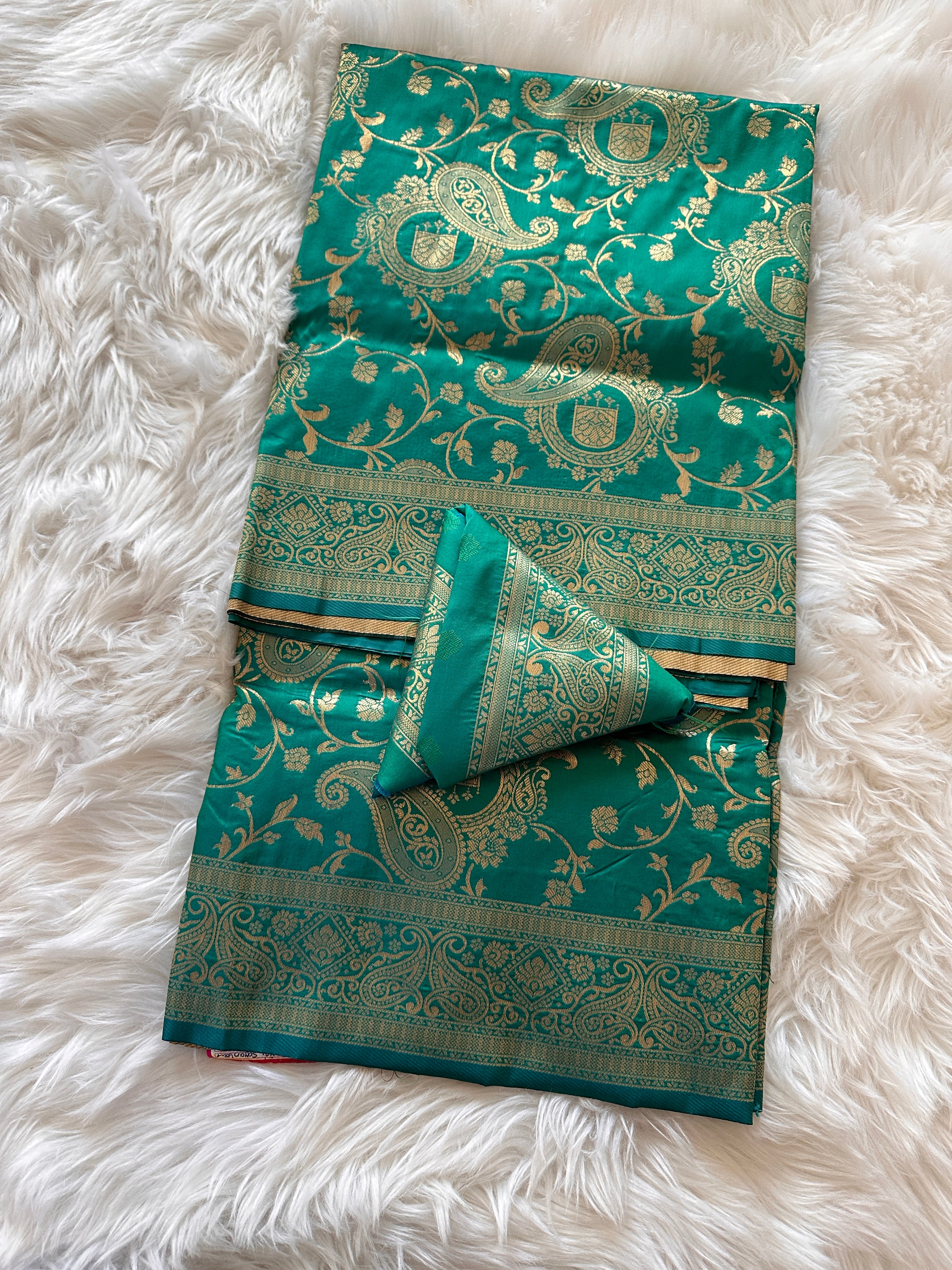 Banarasi Silk Saree - Teal