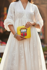 Load image into Gallery viewer, Silk Clutch - Neon Yellow
