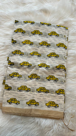 Load image into Gallery viewer, Taxi Cotton Saree Yellow
