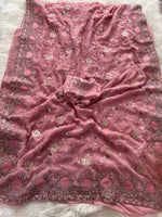 Load image into Gallery viewer, Georgette Sequin Saree - Mauve - Sitara Edition
