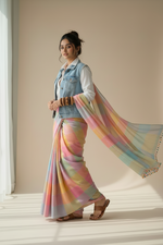 Load image into Gallery viewer, Linen by Linen Saree - Pastels
