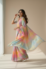 Load image into Gallery viewer, Linen by Linen Saree - Pastels
