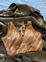 Load image into Gallery viewer, Metallic Tissue Mulmul Saree - Bronze
