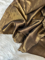 Load image into Gallery viewer, Metallic Tissue Mulmul Saree - Bronze
