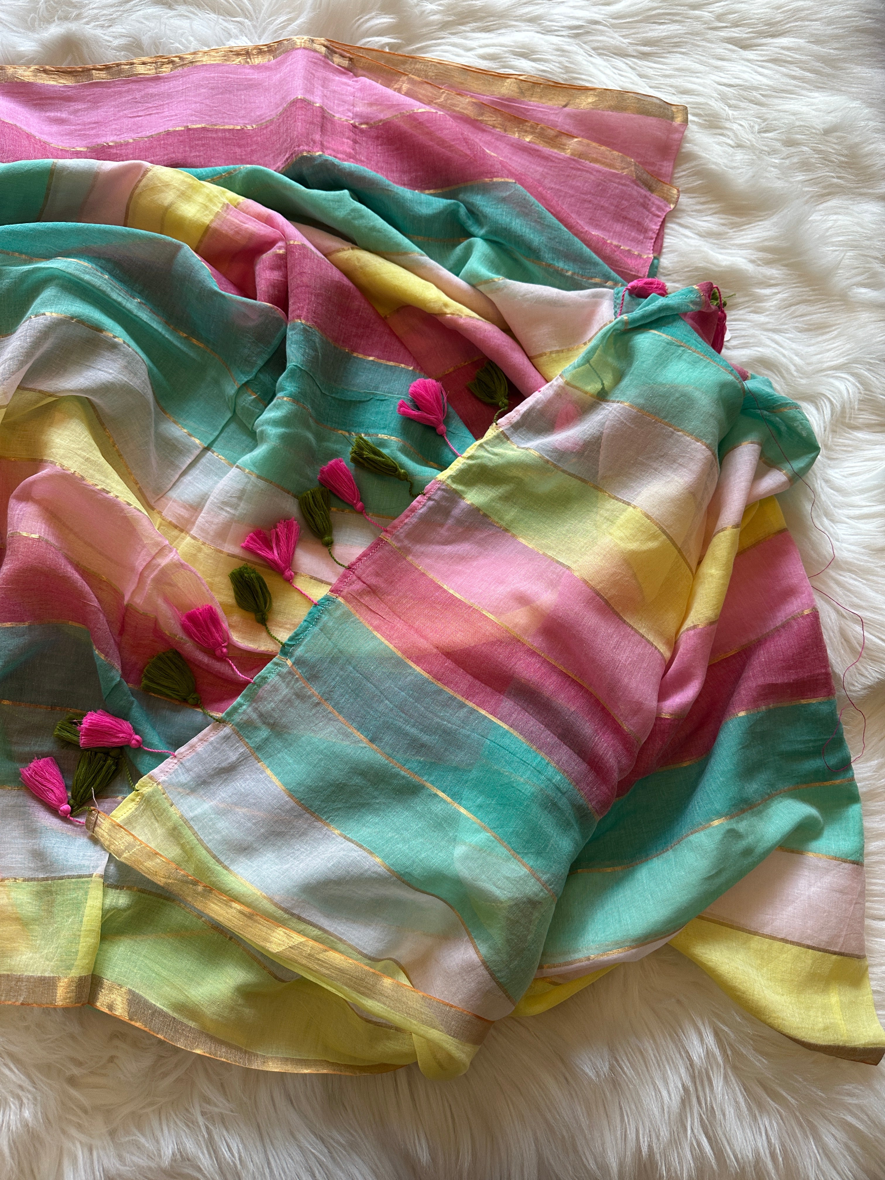 Bengal Handloom Mul Cotton Saree