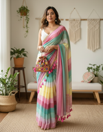 Load image into Gallery viewer, Bengal Handloom Mul Cotton Saree
