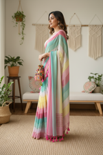 Load image into Gallery viewer, Bengal Handloom Mul Cotton Saree
