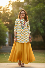 Load image into Gallery viewer, Cotton Tunic - Printed White
