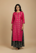 Load image into Gallery viewer, Kurta &amp; Palazzo Set - Pink/Grey
