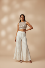 Load image into Gallery viewer, Cotton Rayon Palazzo - White
