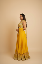 Load image into Gallery viewer, Fusion Festive- Wedding Wear 3 Sharara Crop Top
