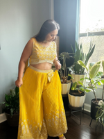Load image into Gallery viewer, Fusion Festive- Wedding Wear 3 Sharara Crop Top

