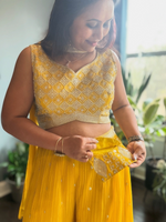 Load image into Gallery viewer, Fusion Festive- Wedding Wear 3 Sharara Crop Top
