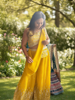 Load image into Gallery viewer, Fusion Festive- Wedding Wear 3 Sharara Crop Top

