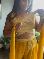 Load image into Gallery viewer, Fusion Festive- Wedding Wear 3 Sharara Crop Top
