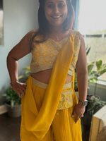 Load image into Gallery viewer, Fusion Festive- Wedding Wear 3 Sharara Crop Top
