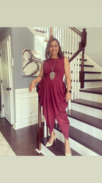 Load image into Gallery viewer, Dhoti Jumpsuit - Maroon
