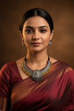 Load image into Gallery viewer, Vajrateek Necklace Dual tone Polish- Lakshmi
