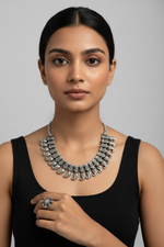 Load image into Gallery viewer, Silver Tone Necklace Set
