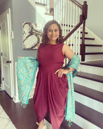 Load image into Gallery viewer, Dhoti Jumpsuit - Maroon
