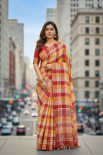 Load image into Gallery viewer, Linen by Linen Saree - Multicolor
