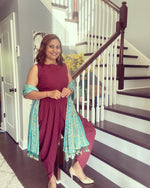 Load image into Gallery viewer, Dhoti Jumpsuit - Maroon
