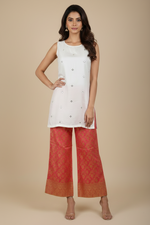 Load image into Gallery viewer, Party Palazzo Gold Print - Coral
